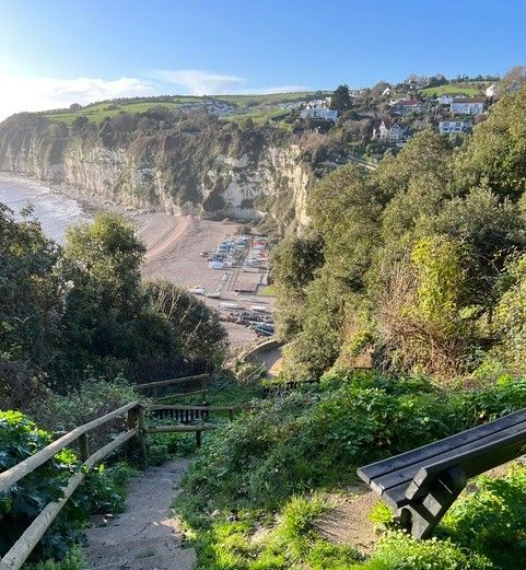 Cliff path to Seaton Hole beach